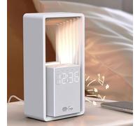 Alarm Clock with Nightlight, Digital Display, Dimmable, Sleep Sounds, Auto Shutdown Timer, USB Charging Port, Perfect for Home and Travel