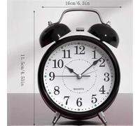 Alarm Clocks Analog Alarm Clock Battery Operated for Living Room Kitchen Bedroom Office School Dormitory Bedside Multifunctional with Night Light(Blue)