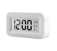 Alarm Clocks Bedside, Digital Alarm Clock LED Display Night Light Snooze Clock with Temperature Date Calendar Display Gradual Bell Portable for Kids Travel Bedroom Home Office Elder (Battery Operated)
