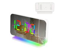Alarm Clocks for Bedrooms | Adjustable Brightness With 7 Color Lights,LED Digital Projection Alarm Clock - for Kid Room Desk Nightstand Table Bedside Dormitory
