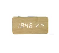 Alarm Clocks Mini Wooden Wall Clock Electronic Watch Desk Digital Alarm Moment Bedroom Decoration