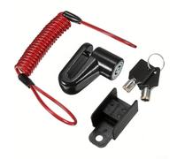 Alarm Disc Brake Lock for Motorcycle - 110DB Anti-Theft Security with Sensitive Sensor - Heavy Duty Alloy Padlock for Bike Moped Scooter - 7mm Pin Black Red(Black and Red B)