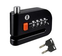 Alarm Disc Lock Anti-Theft Waterproof Alarm Protection Padlock Reinforced with 2 Keys for Motorcycles Bike Scooter Carry Pouch