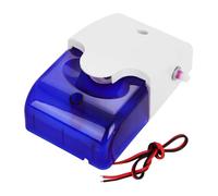 Alarm Horn Siren 12v Wired Waterproof Blue Sound Light Security