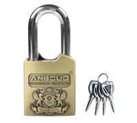 Alarm Padlock - Anti-Theft Heavy Duty Security Alarm Lock - 120db Sound - Weather Proof for Door Storehouse Truck with 4 Keys (10mm) Bronze