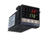 Alarm REX-C100 110V to 240V 0 to 1300 Degree Digital PID Temperature Controller Kits with K Type Probe Sensor(2pcs SSR-80DA)