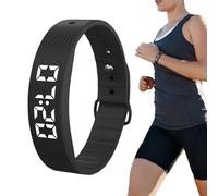 Alarm Wristband - Silicone Rechargeable Fitness Tracker, Vibration -Up Wristband, Sleep Monitoring Watch | Lightweight Silicone Band With Step Counter, 8 Timers Suitable For Adults And