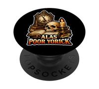 Alas Poor Yorick Hamlet Graveyard Quotation Tragedy Play PopSockets Adhesive PopGrip