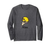 Alas Poor Yorick Hand with Skull Hamlet Shakespeare Long Sleeve T-Shirt