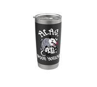 Alas, Poor Yorick Possum & Skull William Shakespeare Hamlet Stainless Steel Insulated Tumbler