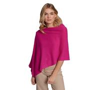 Alashan Cashmere -100% Cashmere Draped Dress Topper Poncho, Dragon Fruit, One size
