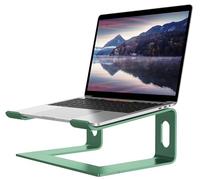 ALASHI Laptop Stand for Desk, Aluminum Computer Riser, Ergonomic Notebook Holder, Detachable Metal Laptops Elevator, PC Cooling Mount Support 10 to 15.6 Inches Notebook, Light Green