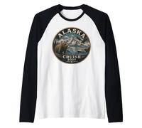 Alaska 2026 Mountain Sea Trip Commemorative Raglan Baseball Tee