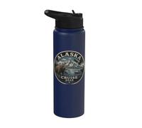 Alaska 2026 Mountain Sea Trip Commemorative Stainless Steel Insulated Water Bottle