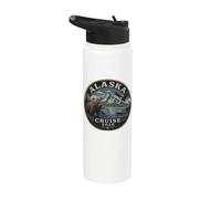 Alaska 2026 Mountain Sea Trip Commemorative Stainless Steel Insulated Water Bottle