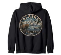 Alaska 2026 Mountain Sea Trip Commemorative Zip Hoodie