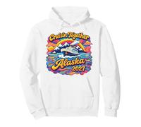 Alaska 2027 Retro 70s Groovy Hippy Cruising Together Design Pullover Hoodie