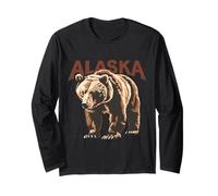 Alaska AF Grizzly Bear State Travel Outdoors Last Frontier Long Sleeve T-Shirt