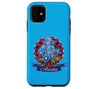 Alaska Alpine Forget Me Not Patriotic Proud Alaskan USA Flag Case for iPhone 11