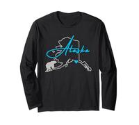 Alaska America with Polar Bear Long Sleeve T-Shirt