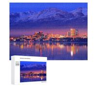Alaska Anchorage USA City Illustrated Jigsaw Puzzle for Adults, 500 PCS