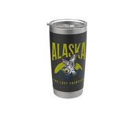 Alaska Bald Eagle The Last Frontier Vintage Souvenir Stainless Steel Insulated Tumbler