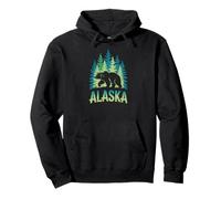 Alaska Bear Graphic - Wilderness Forest Travel Souvenir Pullover Hoodie