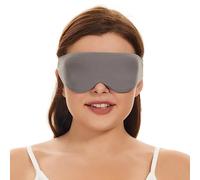 ALASKA BEAR Side Sleeper Sleep Mask, 100% Blackout (Dark Grey) | Cup-shaped Design, Zero Pressure, Ultra-soft fabric, Machine Washable, Ideal for Home & Travel