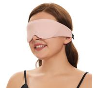 ALASKA BEAR Side Sleeper Sleep Mask, Patented, 100% Blackout, Pink | Cup-shaped Design, Zero Pressure, Ultra-soft fabric, Machine Washable, Ideal for Home & Travel