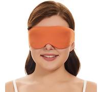 ALASKA BEAR Side Sleeper Sleep Mask, Patented, 100% Blackout (Tangerine) | Cup-shaped Design, Zero Pressure, Ultra-soft fabric, Machine Washable, Ideal for Home & Travel