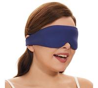 ALASKA BEAR Sleep Mask for Side Sleepers Best Contoured Eye Mask for All Sleeping Positions Men and Women 100% Blackout Cover Cool Blindfold Most Comfy Headband Style, Machine Washable (Colbot Blue)
