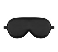 Alaska Bear Sleep Mask Silk Cover Eye Contour Built-in No Pressure for Sleeping, Upgrade Over Conventional Flat Satin Eye Masks, Machine Washable (Black)