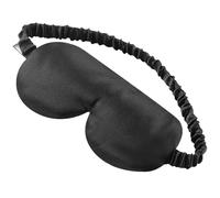 ALASKA BEAR Sleep Mask with Silk-Covered Headband for Hair Care, Silk Eye Mask Comfortable Scrunchy Band Over Ears Non-Adjustable Elastic Strap (Thick, Luxury 22 Momme)