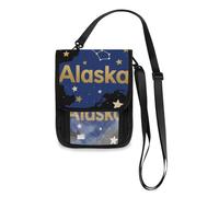 Alaska Constellation Travel Wallet Passport Holder Travel Wallet Organizer Slim Lightweight Crossbody Bag with Adjustable Strap