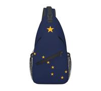 Alaska Crossbody Sling Bag For Women Men State Of Alaska Flag Chest Bag Shoulder Bag Sling Backpack Casual Travel Hiking Daypack