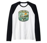 Alaska Cruise Crew 2026 Retro Patch Matching Family Cruise Raglan Baseball Tee