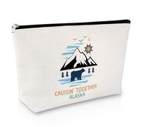 Alaska Cruise Makeup Bags for Women Alaska Trip Gifts Vacation Gift Travel Cosmetic Bag Cruise Trip Lovers Gifts Souvenirs Gift for Girls Besties Birthday Christmas Graduation Present