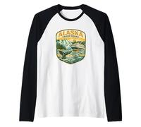 Alaska Cruise Squad Retro Patch Ship Matching Family Cruise Raglan Baseball Tee