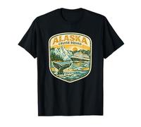 Alaska Cruise Squad Retro Patch Ship Matching Family Cruise T-Shirt
