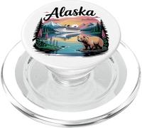 Alaska Cruise with, Bear and Mountains, Ocean and Nature Fun PopSockets PopGrip for MagSafe