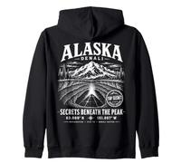 Alaska Denali Secrets Beneath the Peak Black Pyramid Mystery Zip Hoodie