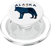 Alaska Est. 1959 Wolf Mountains & Moon PopSockets PopGrip for MagSafe