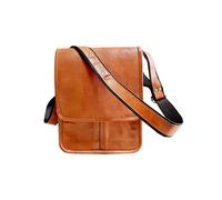 ALASKA EXPORTS Men's Shoulder Bag Messenger Bags Leather Business Travel Crossbody Satchel Side Bag Casual Handbags for Hiking Traveling & Daily Use (Brown) (9" X 11" X 3" Inches)