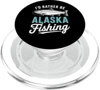 Alaska Fishing I'd Rather Fishing Funny AK Trout Salmon PopSockets PopGrip for MagSafe