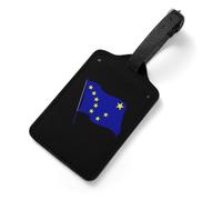 Alaska Flag Business Luggage Tags Leather Handbag Tag with Name ID Card Cruise Baggage Label Travel Accessories