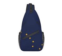 Alaska Flag Crossbody Sling Backpack Sling Bag Travel Hiking Chest Bag Daypack