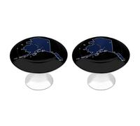 Alaska Flag Map Cabinet Knob Drawer Pulls 2 Pack