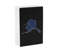 Alaska Flag Map Funny Cigarette Case Stylish Cigarettes Holder Box Ideal Gifts for Men Women Smoker
