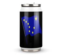 Alaska Flag Stainless Steel Coke Tumbler Vacuum Insulated Beverage Cup Travel Coffee Mug with Lid Straw 300ml