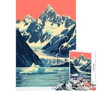Alaska Glacier Nature Art for Adults 1000 Piece Puzzle Train Logical Thinking And Problem-solving Relaxing Stress Free Enjoyment (38x26cm)